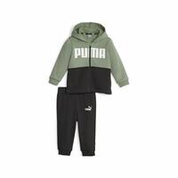 Baby træningsdragt Puma Minicats Colorblockk Sort Grøn 6-9 måneder