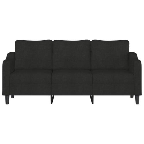 3-personers sofa 180 cm stof sort