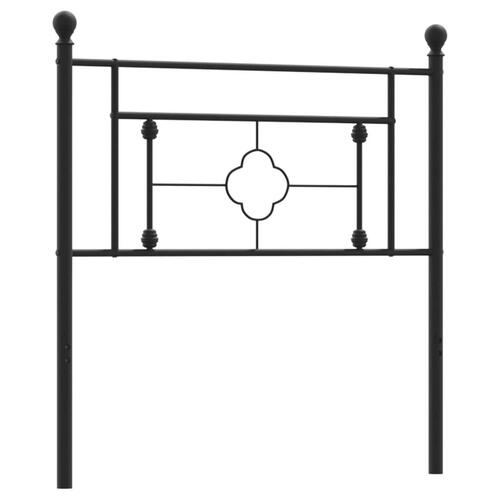 Sengegavl 100 cm metal sort