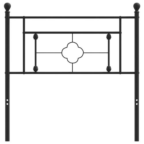 Sengegavl 100 cm metal sort