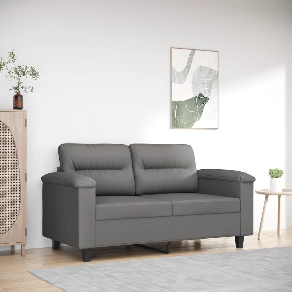 2-Personers Sofa Mikrofiberstof - 120 cm / Mørkegrå