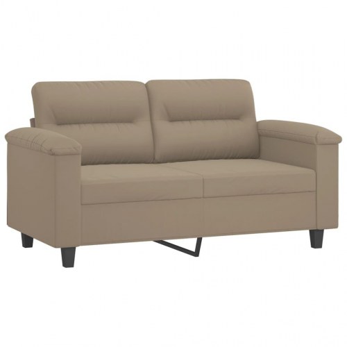 2-personers sofa i mikrofiber - gråbrun