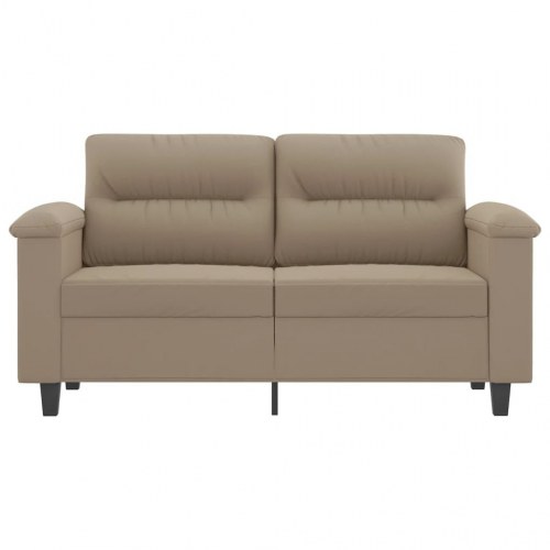 2-personers sofa i mikrofiber - gråbrun