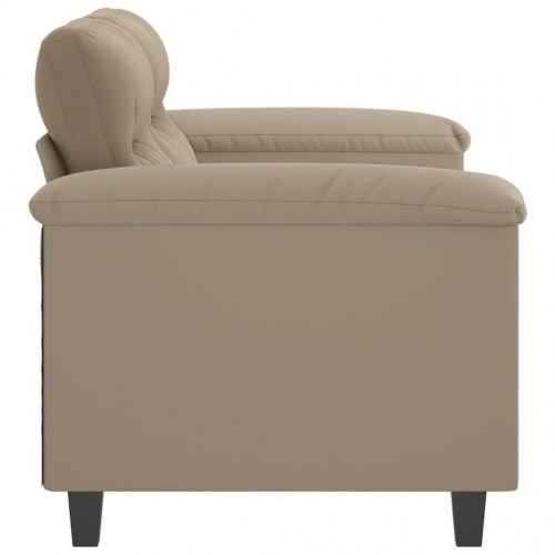 2-personers sofa i mikrofiber - gråbrun