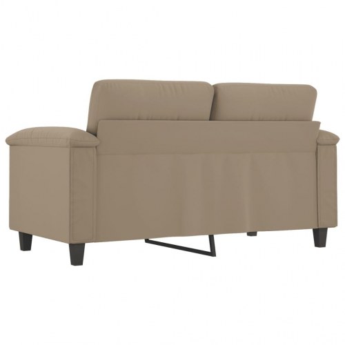 2-personers sofa i mikrofiber - gråbrun