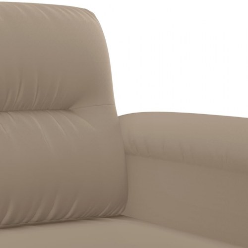 2-personers sofa i mikrofiber - gråbrun