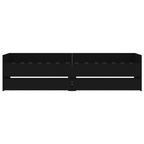 Sengeramme med skuffer 100×200 cm - sort