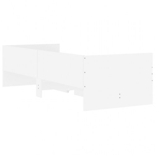 Sengeramme med skuffer 90×200 cm - hvid opbevaringsseng