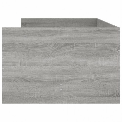 Sengeramme med 2 skuffer 100 x 200 cm - grå sonoma-eg