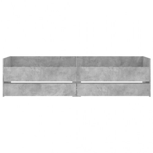 Sengeramme med skuffer 100x200 cm - betongrå