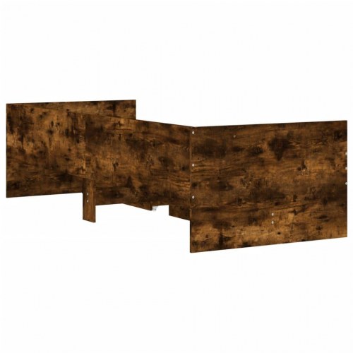 Sengeramme med 2 skuffer 90 x 200 cm - røget egetræsfarve