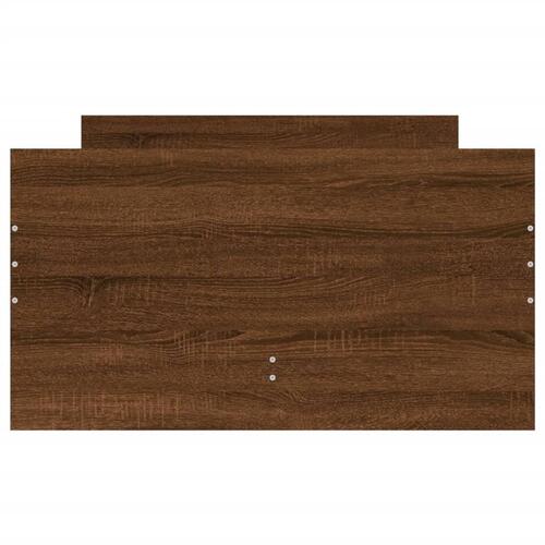 Sengeramme med skuffer 100x200 cm brun egetræsfarve