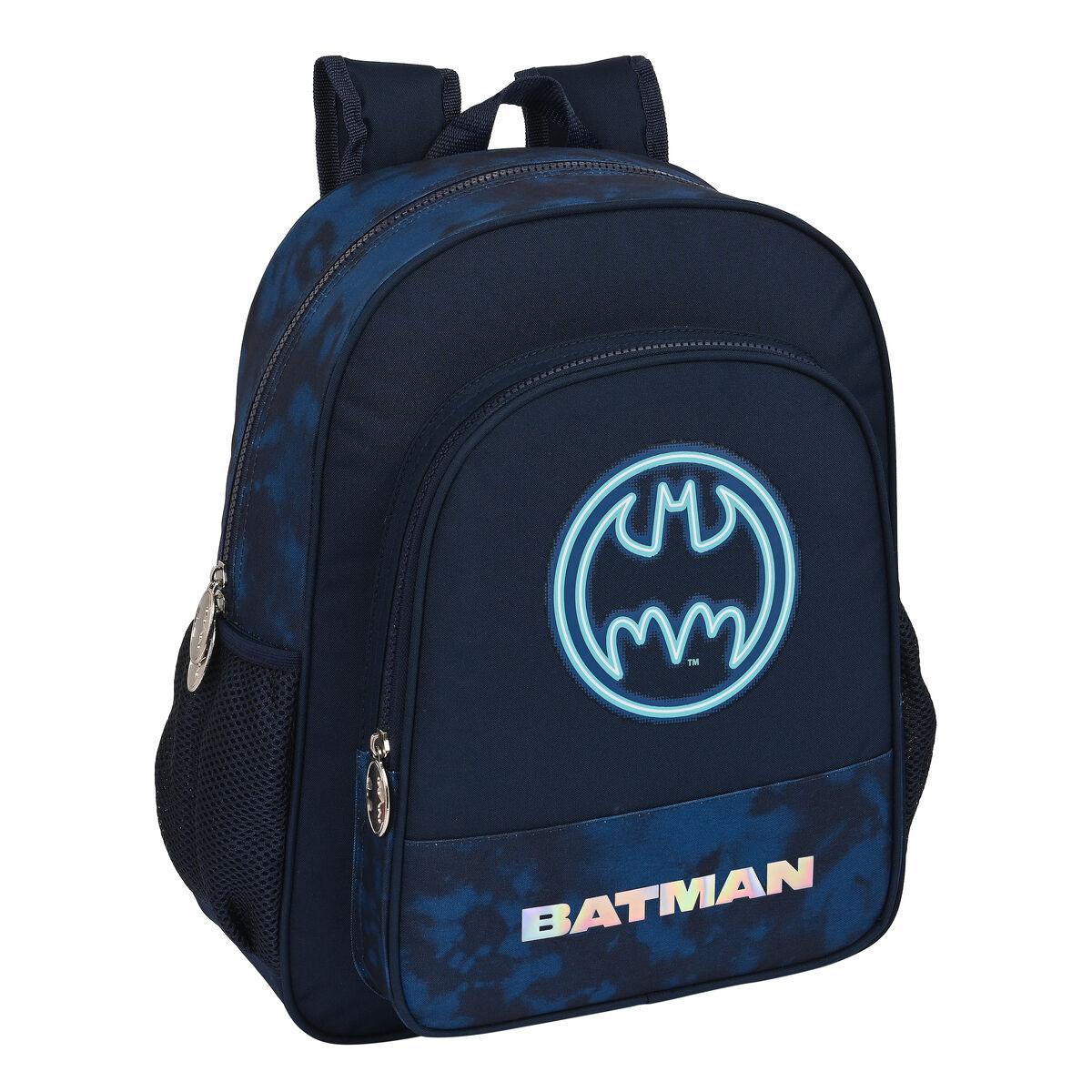 Batman Legendary skoletaske - marineblå 32 × 38 × 12 cm billede