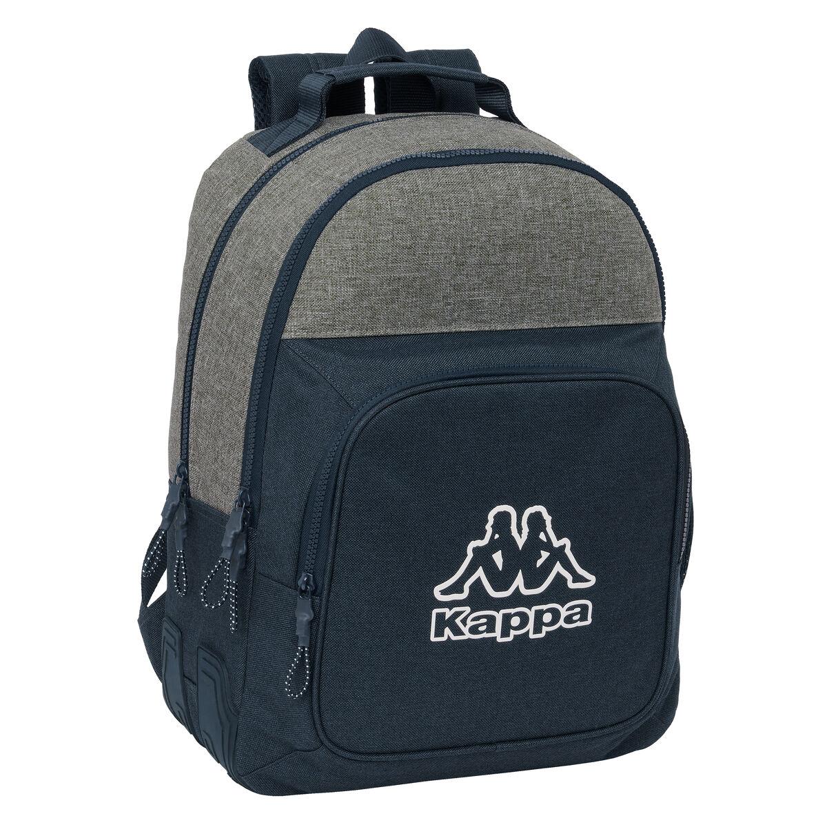 Skoletaske Kappa Dark navy Grå Marineblå 32 x 42 x 15 cm