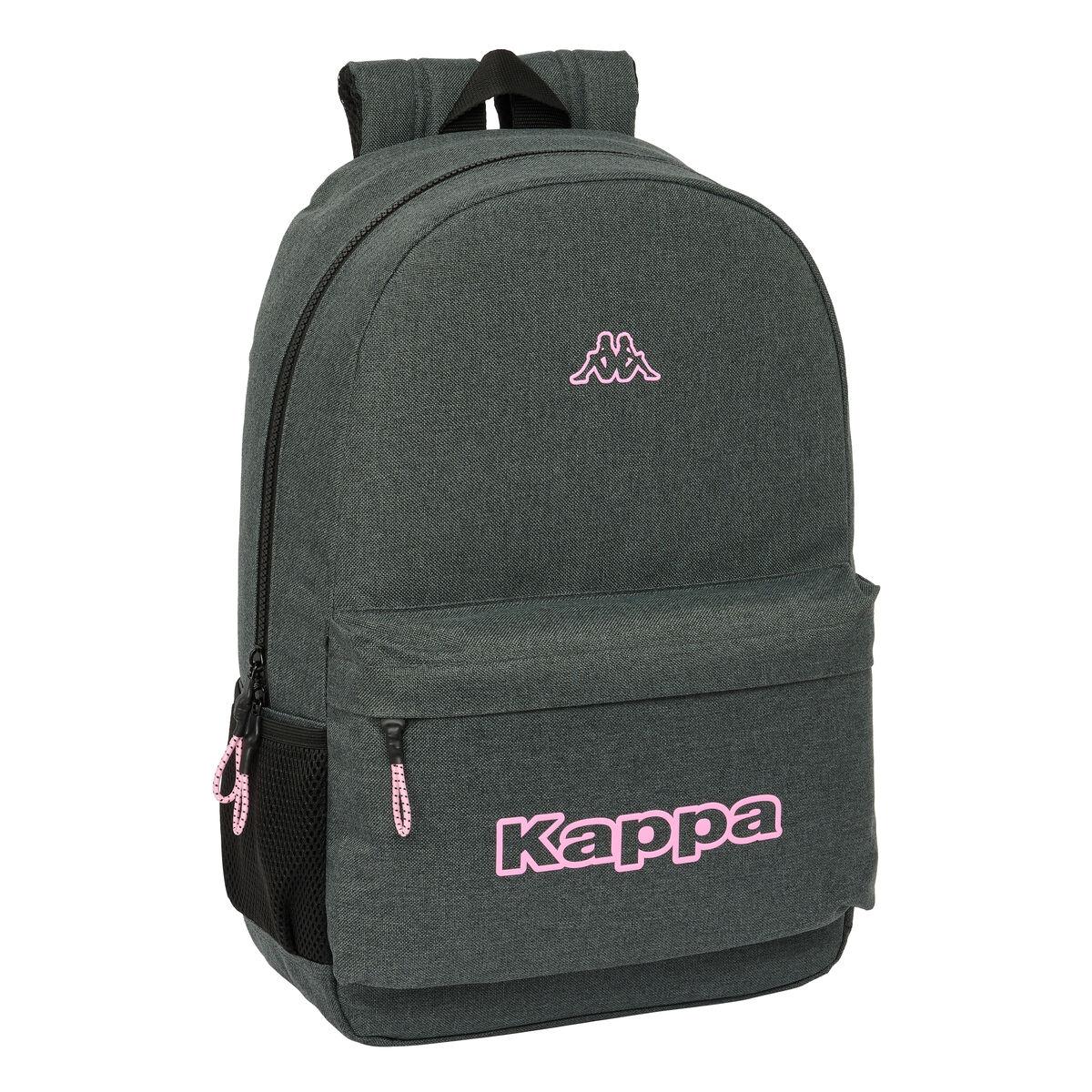 Kappa skoletaske - Silver Pink, grå 30 × 14 × 46 cm billede