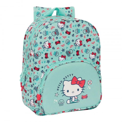 Hello Kitty skoletaske - Sea Lovers, turkisblå 26 × 34 × 11 cm