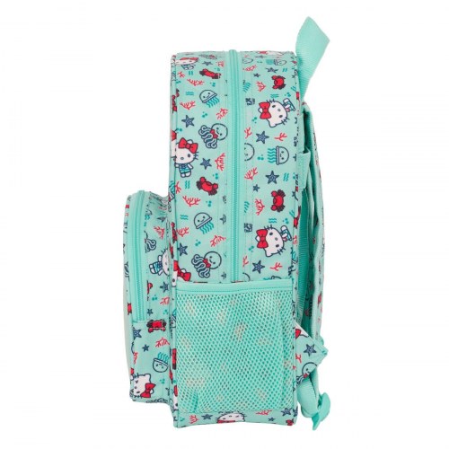 Hello Kitty skoletaske - Sea Lovers, turkisblå 26 × 34 × 11 cm