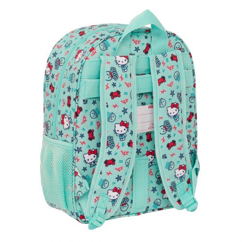 Hello Kitty skoletaske - Sea Lovers, turkisblå 26 × 34 × 11 cm