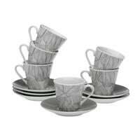 Dele kaffekopsæt Versa Palmera Porcelæn