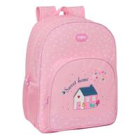 Skoletaske Glow Lab Sweet home Pink 33 x 42 x 14 cm