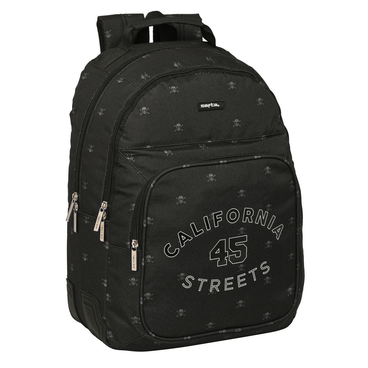 Skoletaske Safta California Sort 32 x 42 x 15 cm