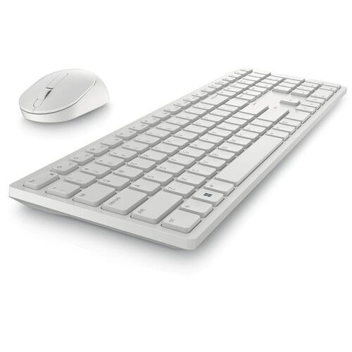 Tastatur og trådløs mus Dell KM5221W-WH Hvid Qwerty US