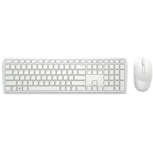 Tastatur og trådløs mus Dell KM5221W-WH Hvid Qwerty US