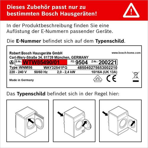 Vaskepose BOSCH WTZ11400 Hvid