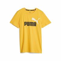 Børne Kortærmet T-shirt Puma Ess+ 2 Col Logo Gul 9-10 år