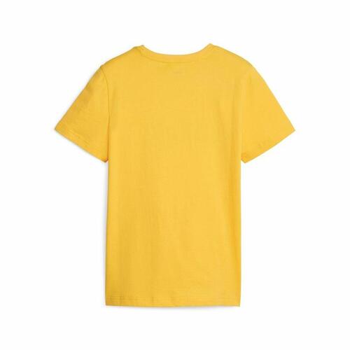 Børne Kortærmet T-shirt Puma Ess+ 2 Col Logo Gul 9-10 år
