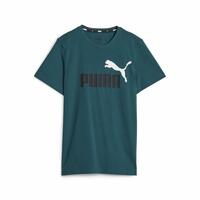 Børne Kortærmet T-shirt Puma Ess+ 2 Col Logo Mørk grøn 15-16 år