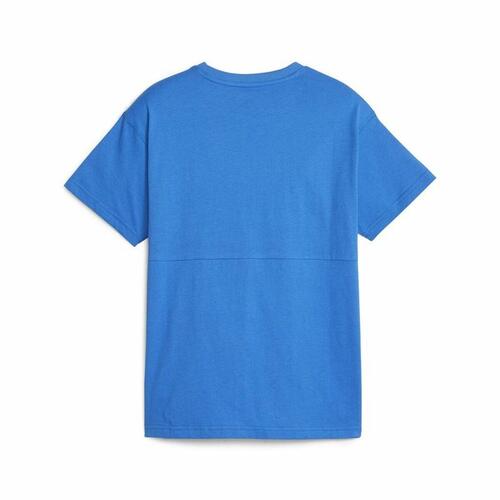 Børne Kortærmet T-shirt Puma Power Colorblock Blå 11-12 år