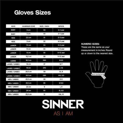 Skihandsker Sinner Phoenix Sort 11-12 år