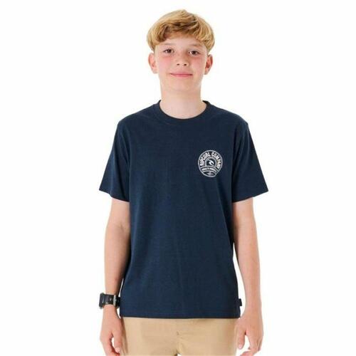 Børne Kortærmet T-shirt Rip Curl Stapler Marineblå 10 år