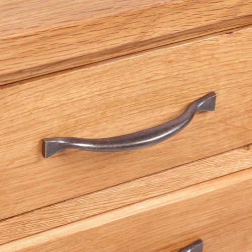 Sengebord 3 skuffer 40x30x54 cm massivt egetræ