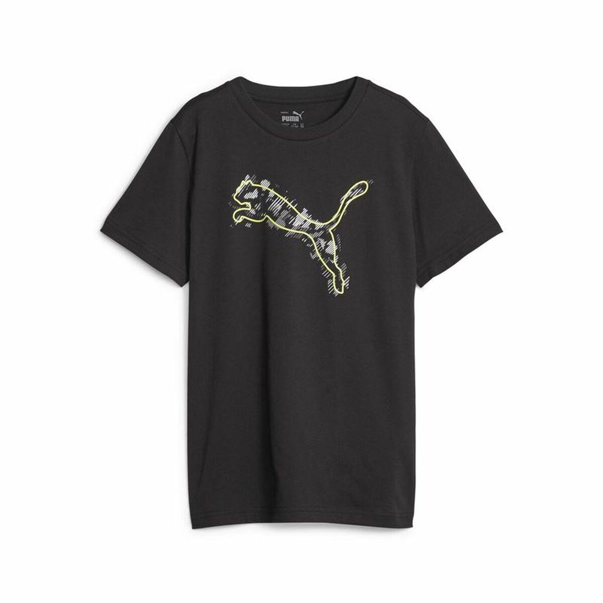Børne Kortærmet T-shirt Puma Active Sports Graphic Sort 11-12 år
