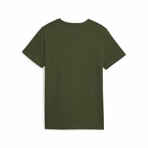 Børne Kortærmet T-shirt Puma Ess+ 2 Col Logo Mørk grøn 9-10 år