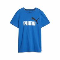 Børne Kortærmet T-shirt Puma Ess+ 2 Col Logo Blå 4-5 år