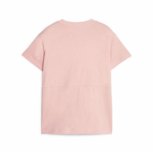 Børne Kortærmet T-shirt Puma Power Colorblock Laksefarvet 9-10 år