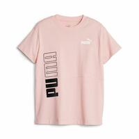 Børne Kortærmet T-shirt Puma Power Colorblock Laksefarvet 11-12 år