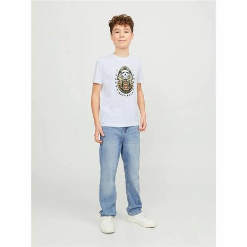 Børne Kortærmet T-shirt Jack & Jones Jorheavens Hvid 140