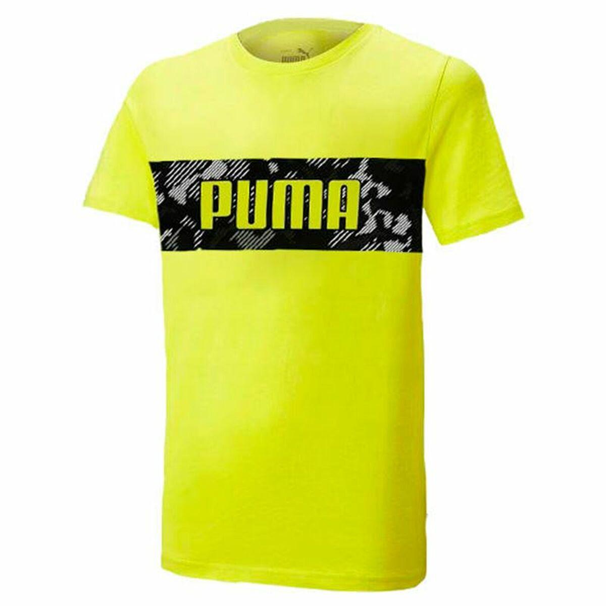 Børne Kortærmet T-shirt Puma Active Sports Graphic Gul 5-6 år