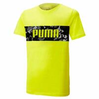 Børne Kortærmet T-shirt Puma Active Sports Graphic Gul 7-8 år