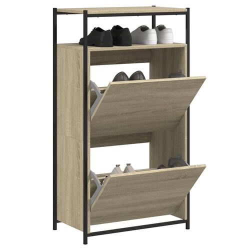 Skoreol 60x34x112 cm konstrueret træ sonoma-eg