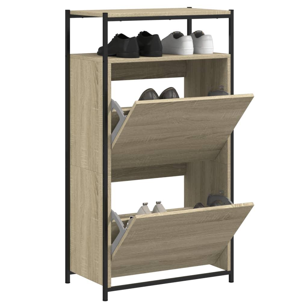 Skoreol 60x34x112 cm konstrueret træ sonoma-eg