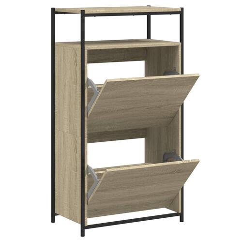 Skoreol 60x34x112 cm konstrueret træ sonoma-eg