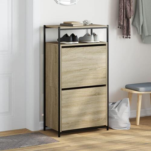 Skoreol 60x34x112 cm konstrueret træ sonoma-eg