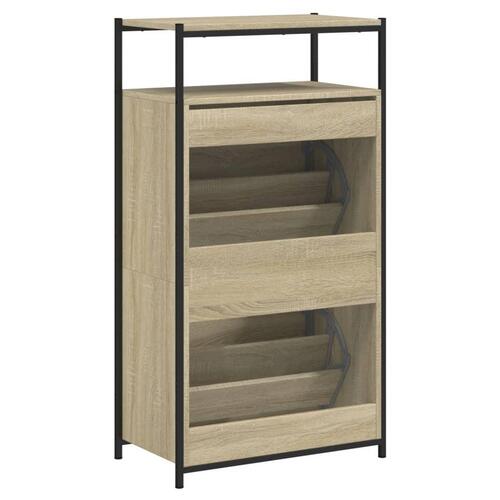 Skoreol 60x34x112 cm konstrueret træ sonoma-eg