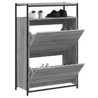 Skoreol 75x34x112 cm konstrueret træ grå sonoma-eg