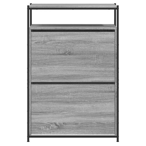 Skoreol 75x34x112 cm konstrueret træ grå sonoma-eg